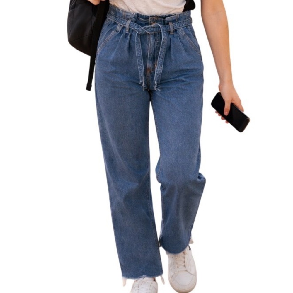 Abercrombie & Fitch Women's Y2k Belt Simone High Rise Straight Leg Jeans Size 2